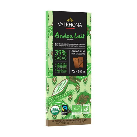 VALRHONA ANDOA MILK BAR 39% 70G